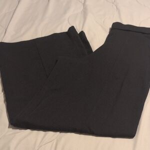 Lee Charcoal Relaxed-Fit Wide Leg Pants